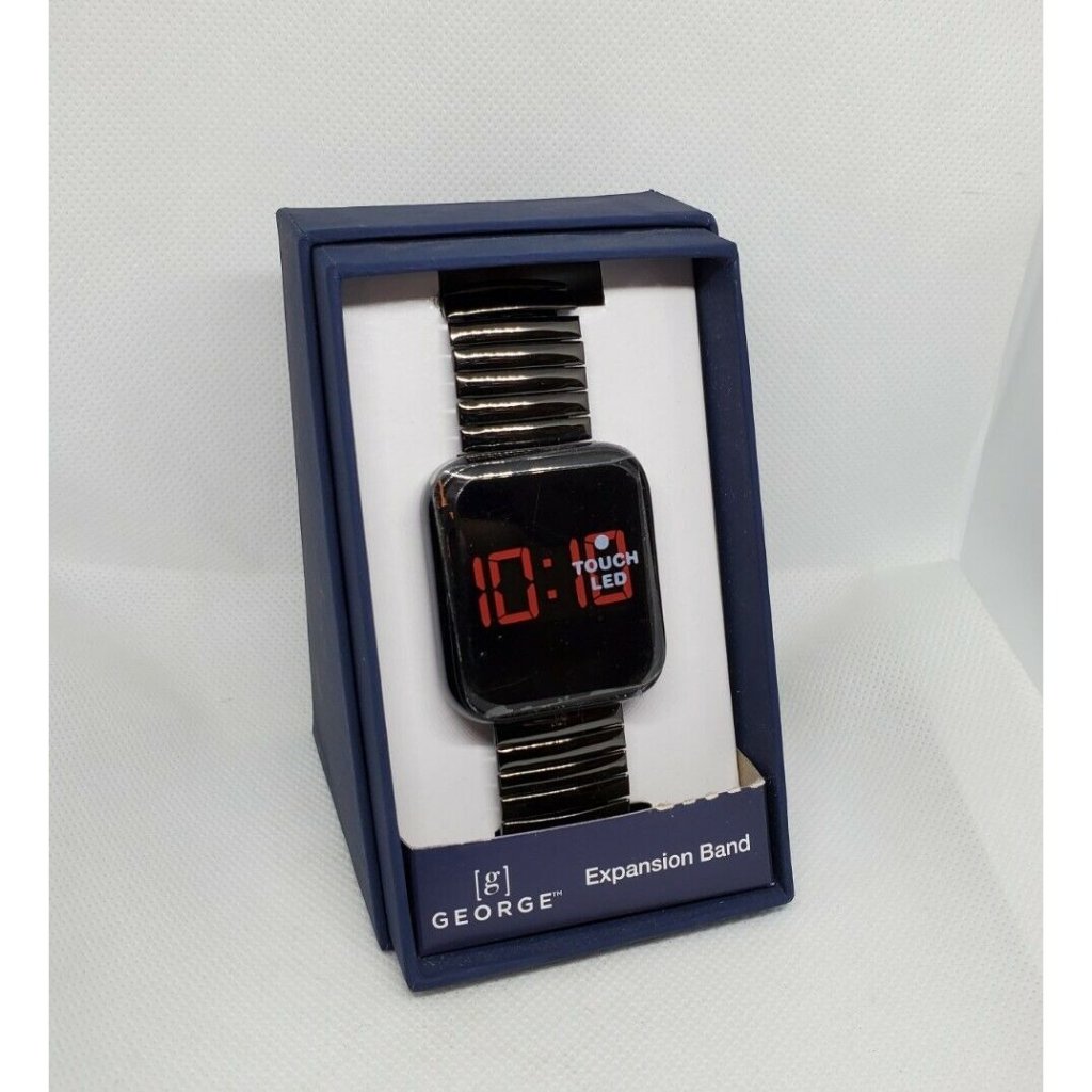 George Expansion Band Touch Led Black Stretch Wrist Watch